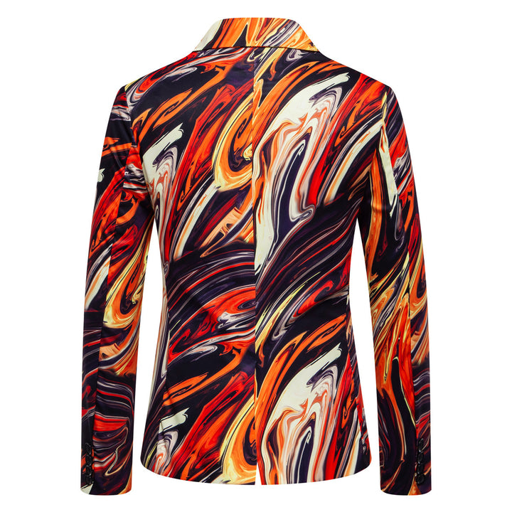 Herren Designer Blazer mit auffälligem Marmor-Muster Aliams