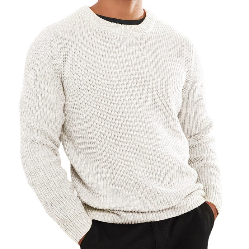 Herren Grobstrickpullover mit strukturiertem Design und hochgeschlossenem Kragen Aliams