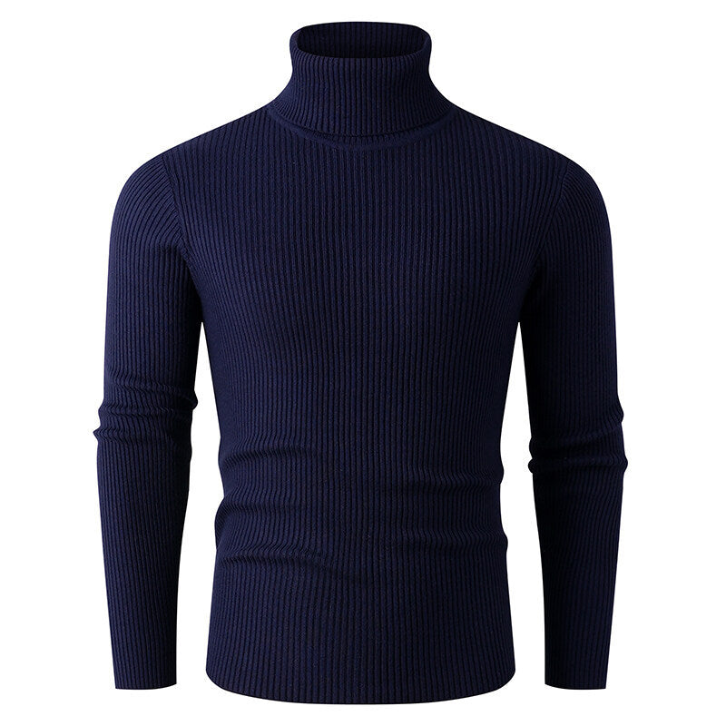 Herren Rollkragenpullover aus geripptem Strick Aliams