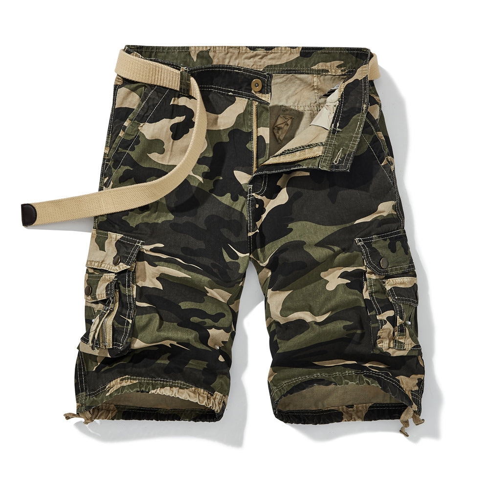 Herren Cargo-Shorts mit vielseitigen Taschen und verstellbarem Bund Aliams