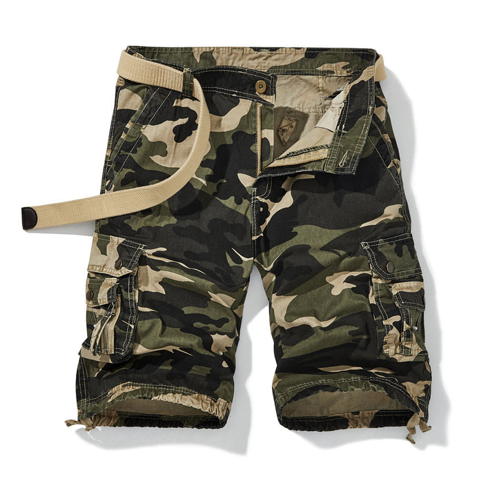 Herren Cargo-Shorts mit vielseitigen Taschen und verstellbarem Bund Aliams