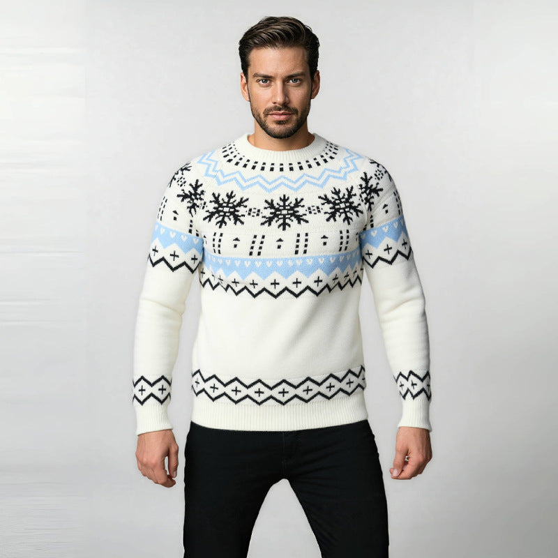 Herren Strickpullover mit winterlichem Muster Aliams