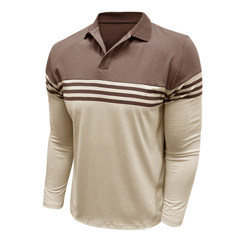 Herren Poloshirt mit modischem Streifenmix und hochwertigem Baumwollmaterial Aliams