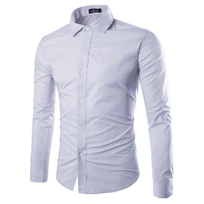 Herren elegante Langarmhemd Aliams