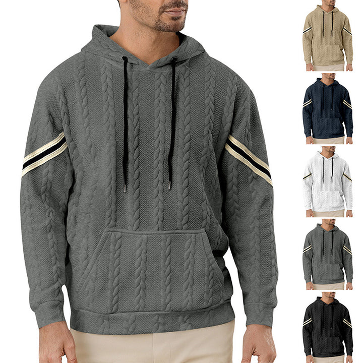 Herren Kapuzenpullover mit strukturiertem Design und kontrastierenden Akzenten Aliams