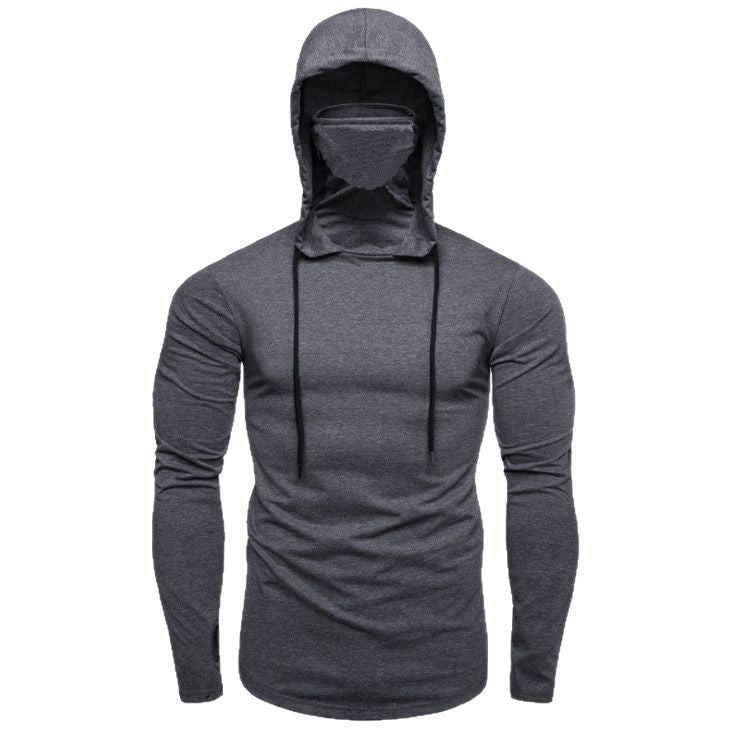 Herren Kapuzenshirt mit integriertem Gesichtsschutz und modischem Design Aliams