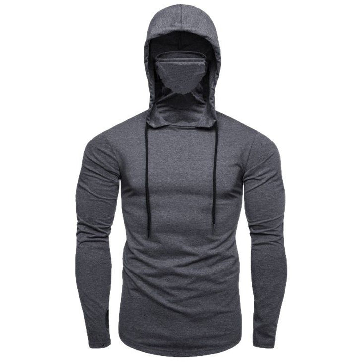 Herren Kapuzenshirt mit integriertem Gesichtsschutz und modischem Design Aliams