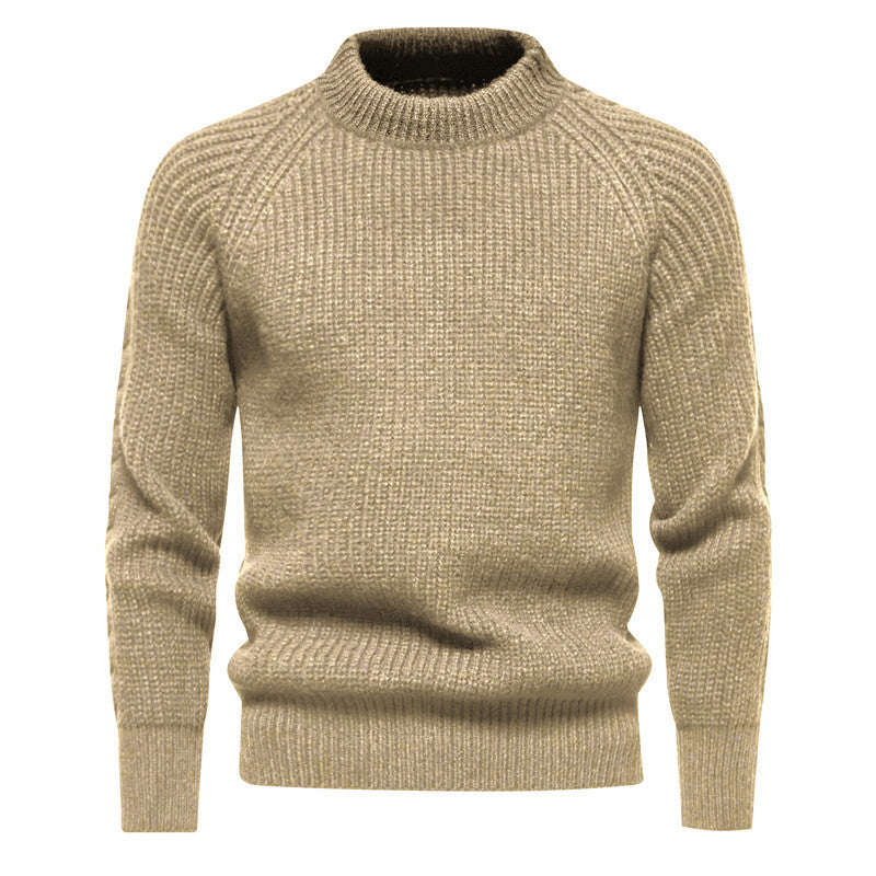 Herren Grobstrickpullover mit hohem Kragen und zeitlosem Design Aliams