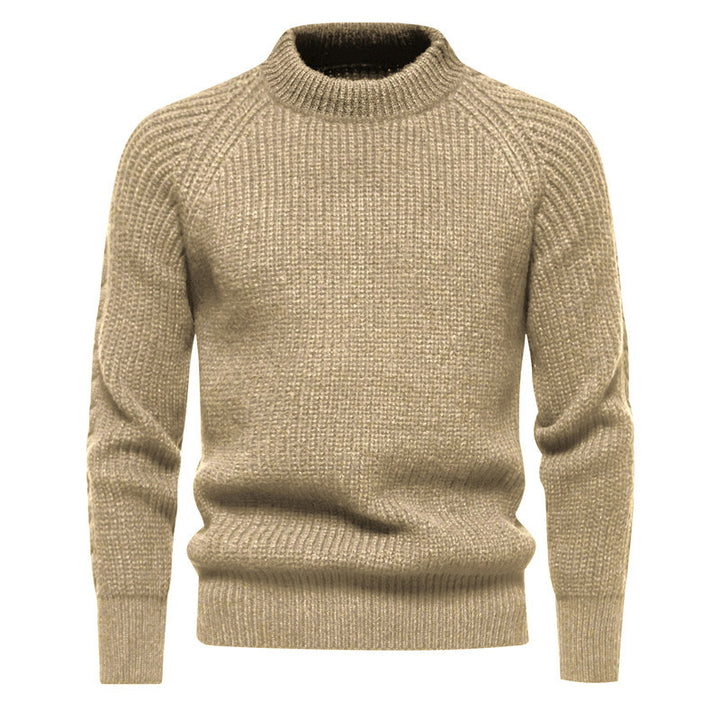 Herren Grobstrickpullover mit hohem Kragen und zeitlosem Design Aliams
