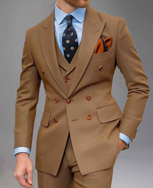 Herren Doppelt gefütterter Businessblazer mit edlem Punktemuster Aliams