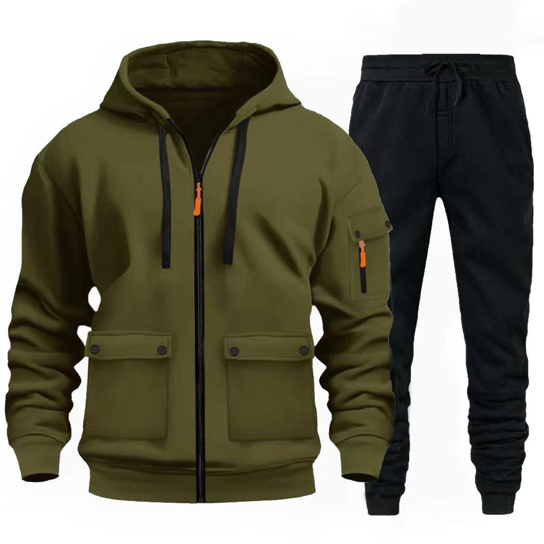 Herren sportlicher Jacke mit praktischen Taschen und Jogginghose Aliams