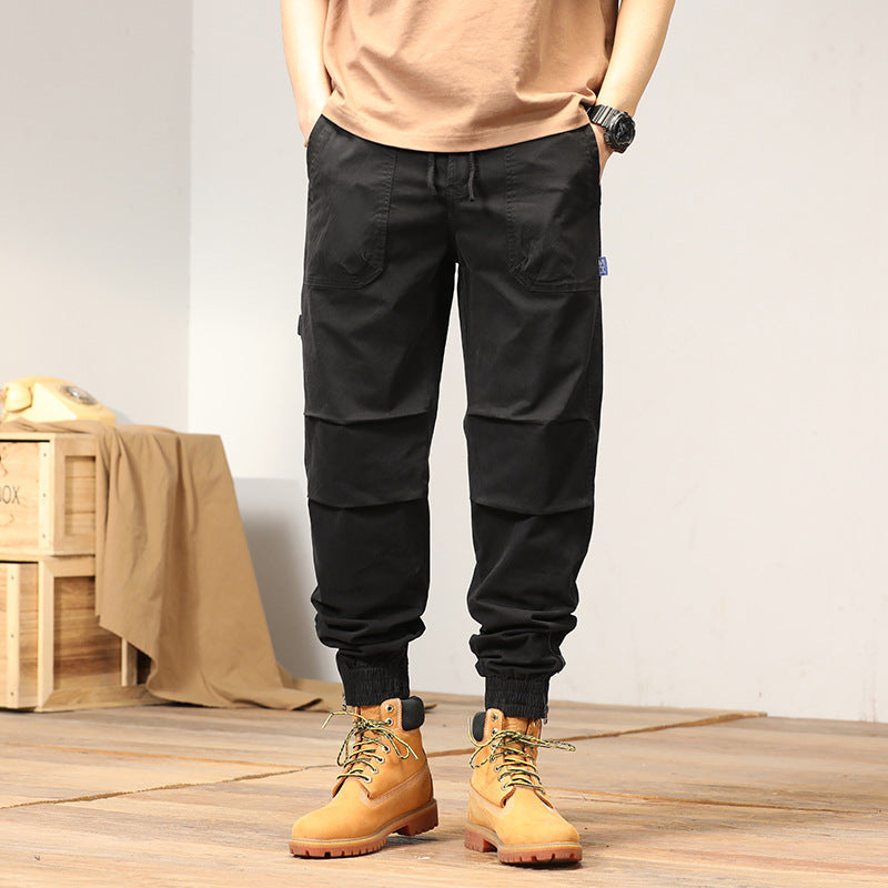 Herren Cargohose mit elastischem Bund und praktischen Mehrzwecktaschen Aliams