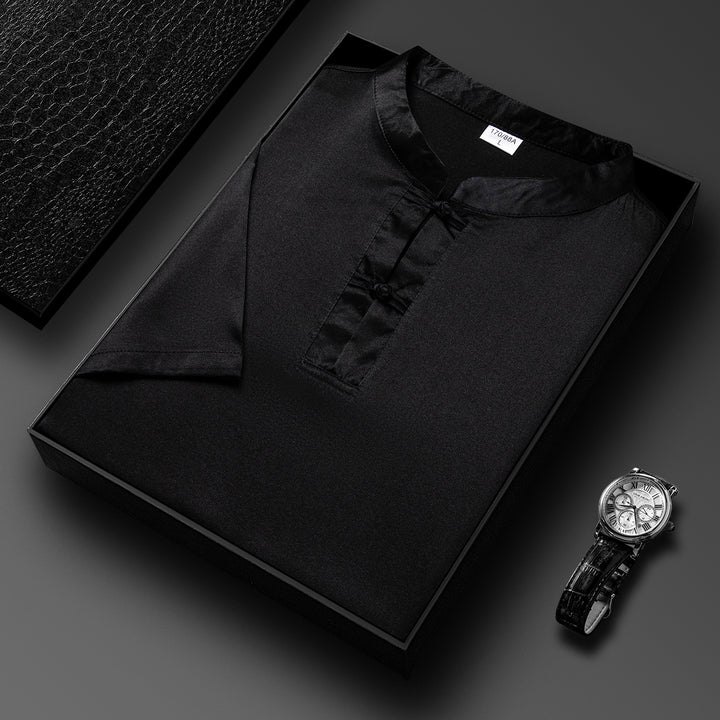 Herren Seidenoberteil mit traditionellem asiatischem Design Aliams