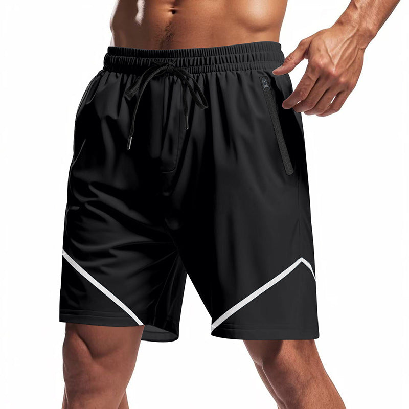 Herren Sportliche Shorts mit elastischem Bund und praktischen Reißverschlusstaschen Aliams