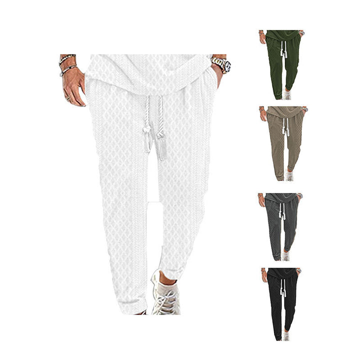 Herren Freizeit-Jogginghose mit elastischem Bund und strukturierter Oberfläche Aliams