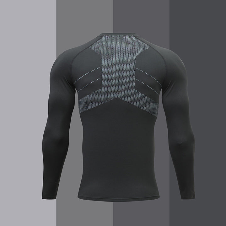 Herren Kompressions-Langarm-Sportshirt Aliams