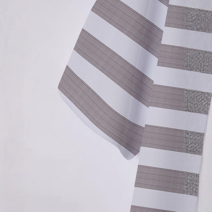 Herren Kurzarm Poloshirt mit gestreiftem Design und atmungsaktivem Stoff Aliams