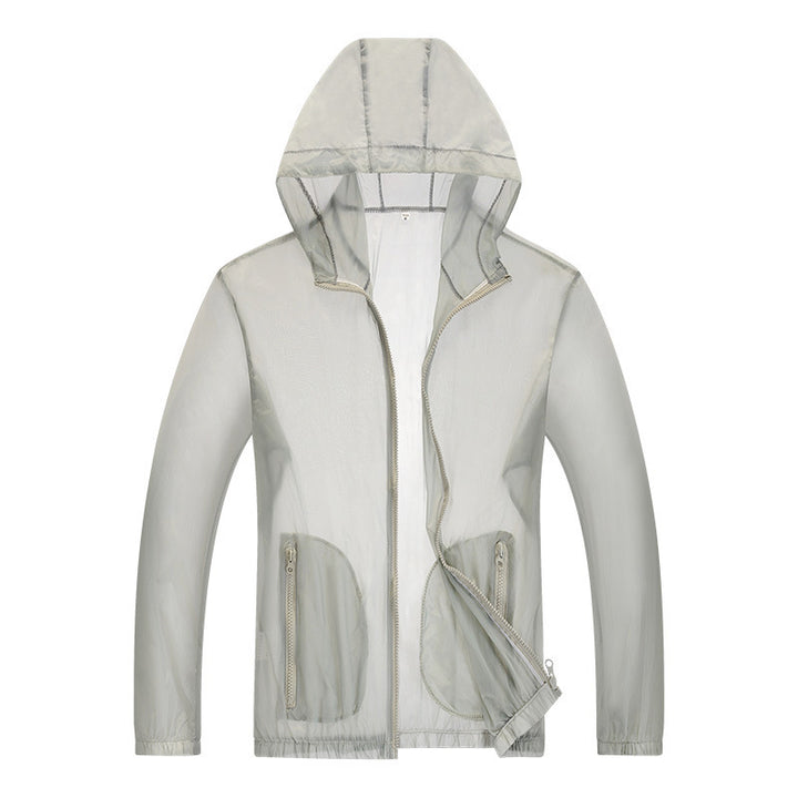 Herren ultraleichte Regenjacke mit verstellbarem Kapuzenbereich und reflektierenden Elementen Aliams