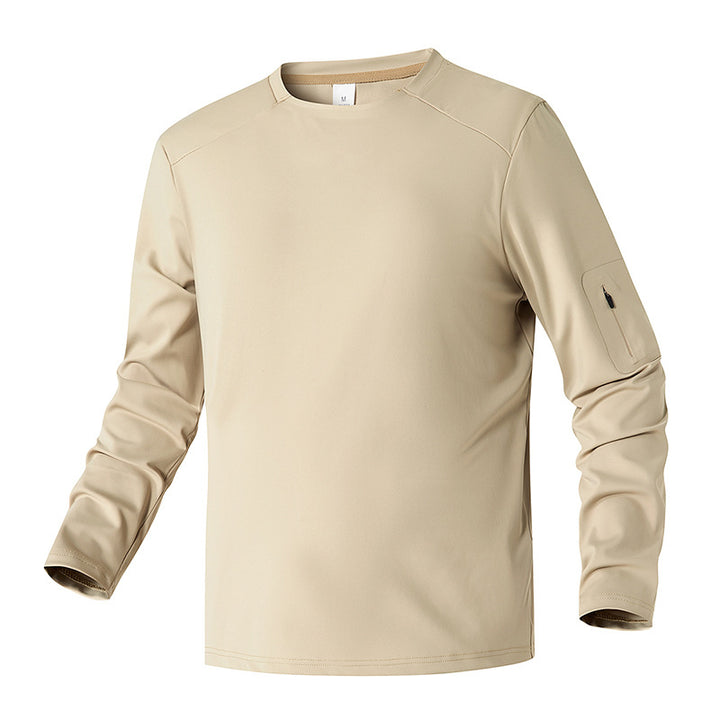 Herren Funktionsshirt mit langem Arm und praktischer Tasche Aliams