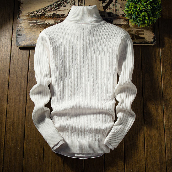 Herren Rollkragenpullover mit Rippstrickmuster Aliams