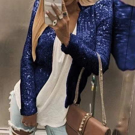 Damen Glitzernde Strickjacke Aliams