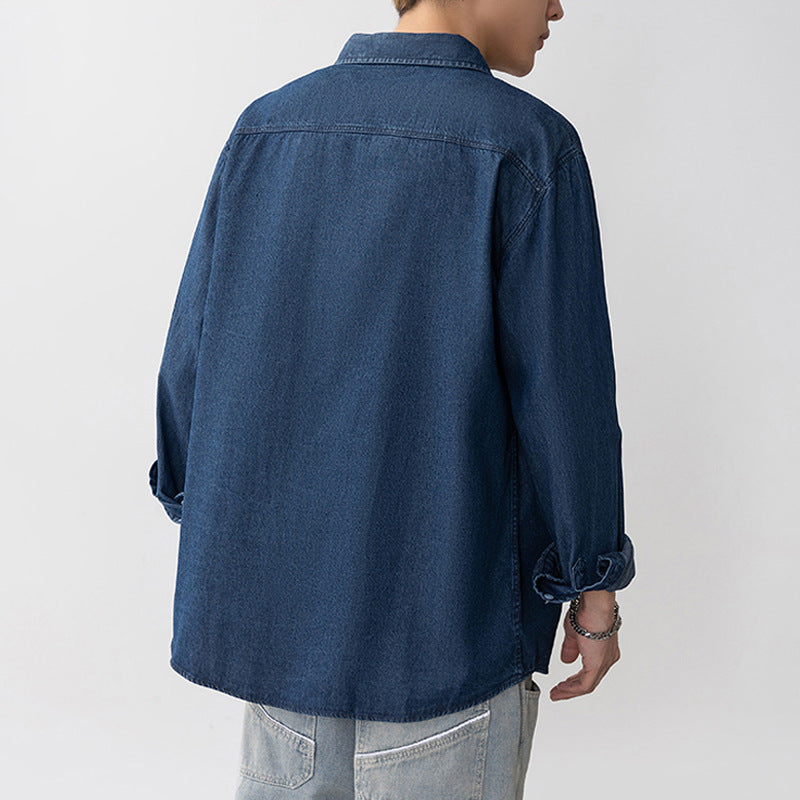 Herren Denim Overshirt mit aufgesetzter Brusttasche Aliams