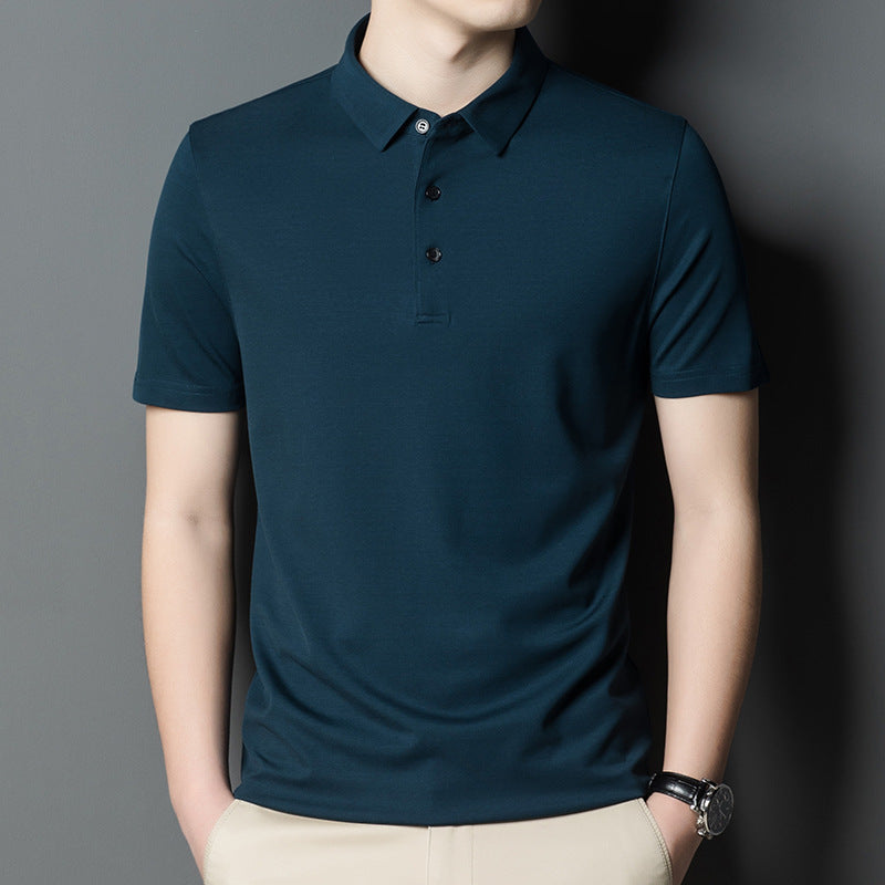 Herren hochwertiges Kurzarm-Polohemd aus atmungsaktiver Baumwolle Aliams