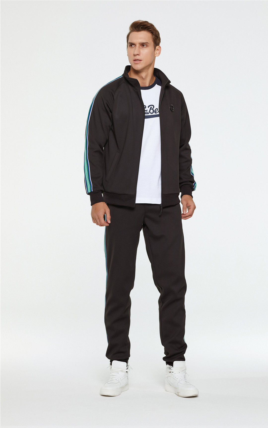 Herren sportliches Freizeitanzug-Set mit praktischen Taschen und atmungsaktiven Materialien Aliams