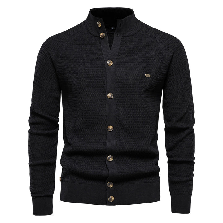 Herren Strickjacke mit modernem Zipper und stilvollen Knopfdetails Aliams