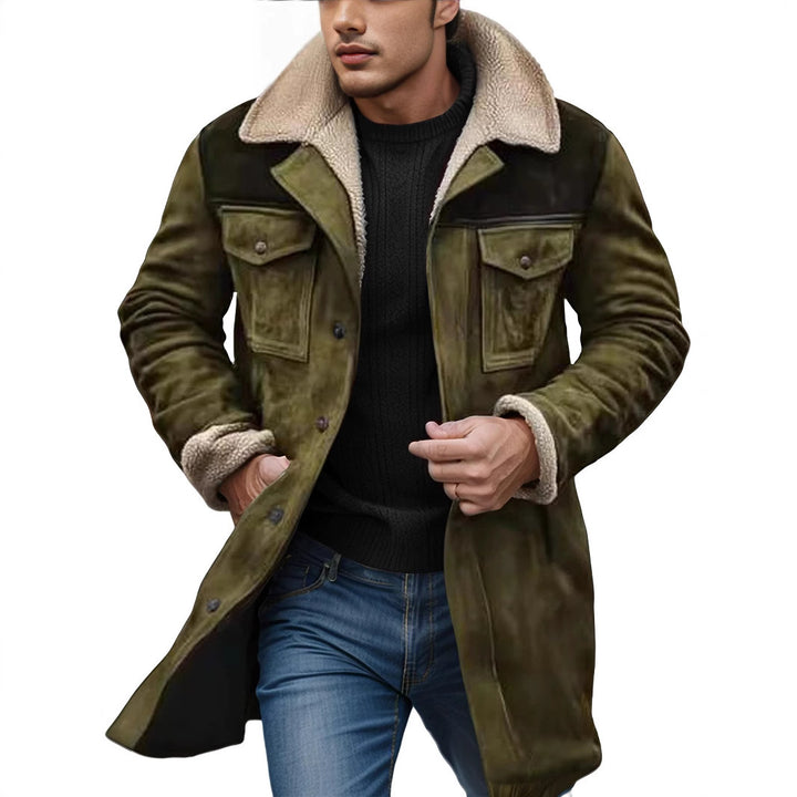 Herren Lammfelljacke im lässigen Utility-Stil mit großzügigen Taschen Aliams