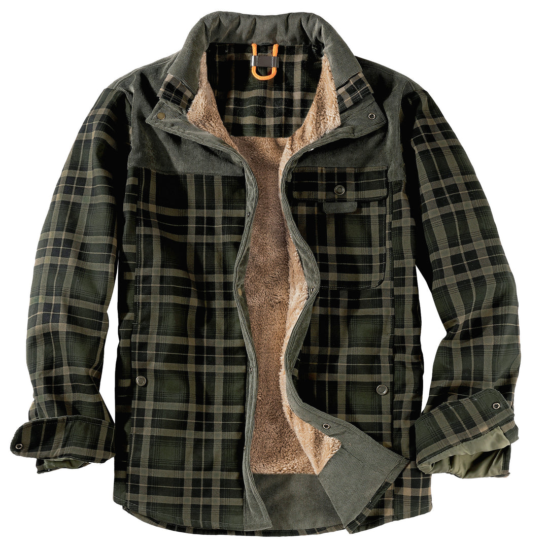 Herren Flanelljacke mit kuscheligem Innenfutter Aliams