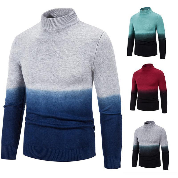 Herren rollkragen Pullover mit Farbverlauf Aliams