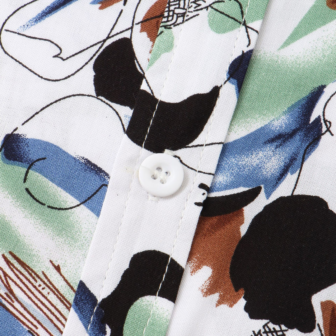 Herren Kurzarmhemd im kreativen Aquarell-Design Aliams