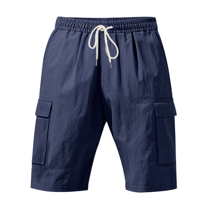 Herren Cargo-Shorts mit mehreren praktischen Taschen und elastischem Bund Aliams