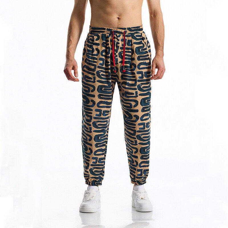 Herren Jogginghose mit modernem Patchwork-Design Aliams