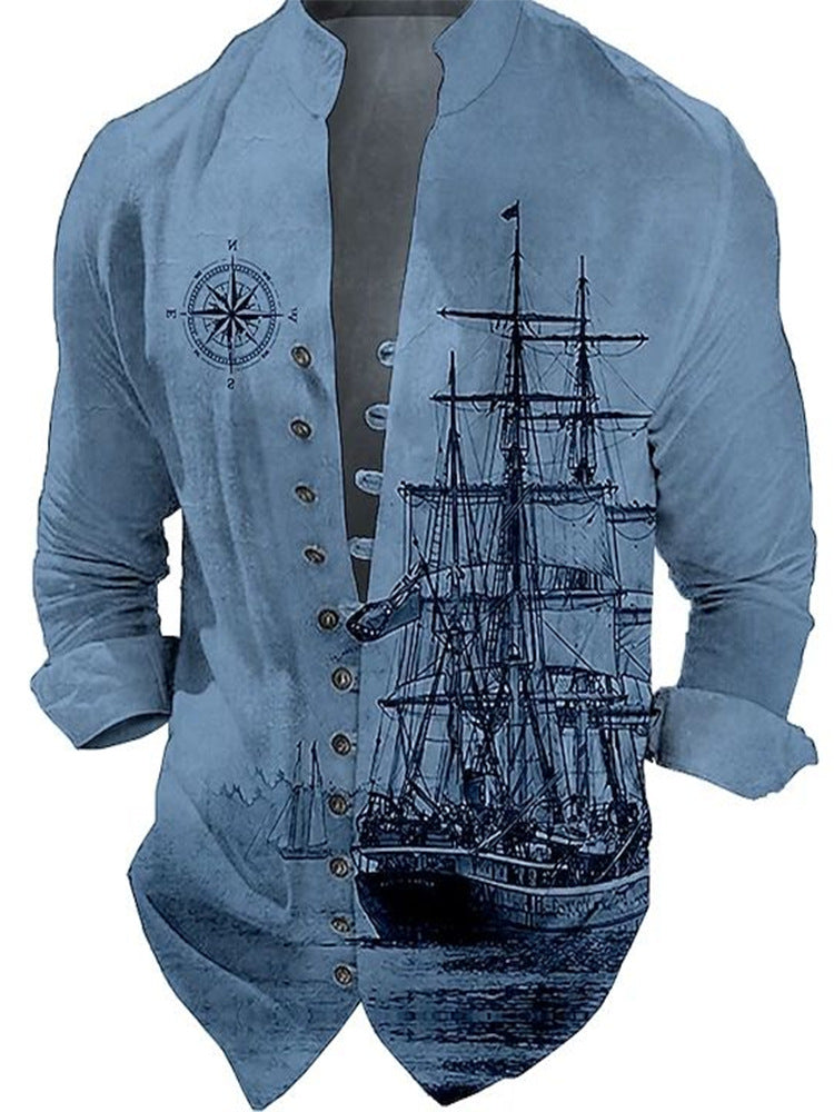 Herren Weste mit nostalgischem maritimem Schiffsdesign Aliams