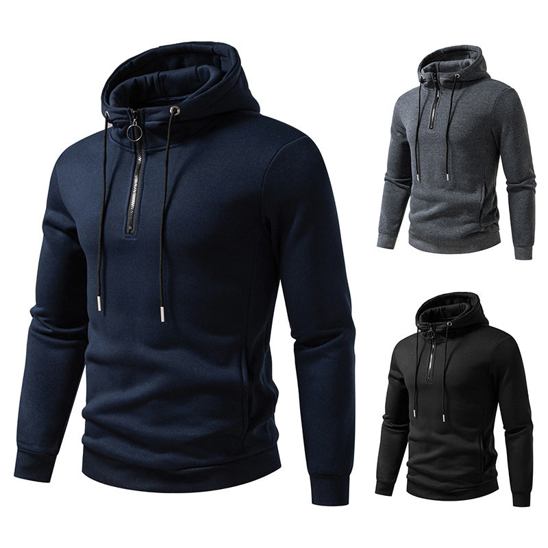 Herren Kapuzenpullover mit modernem Reißverschluss und atmungsaktivem Material Aliams