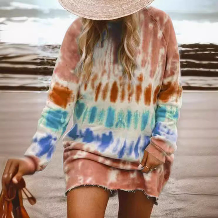 Damen Oversized Tunika-Wollkleid Aliams