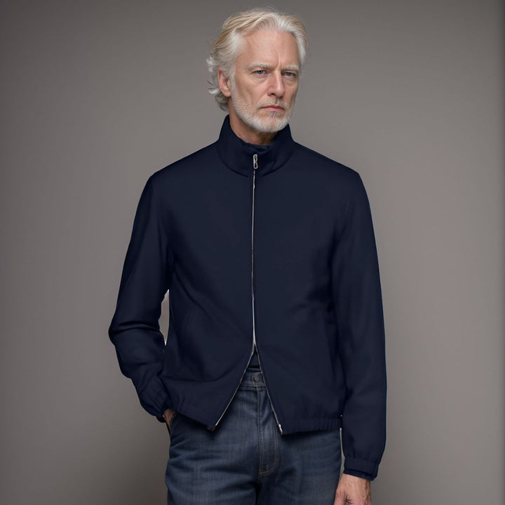 Herren elegante und funktionale Übergangsjacke mit hohem Kragen Aliams