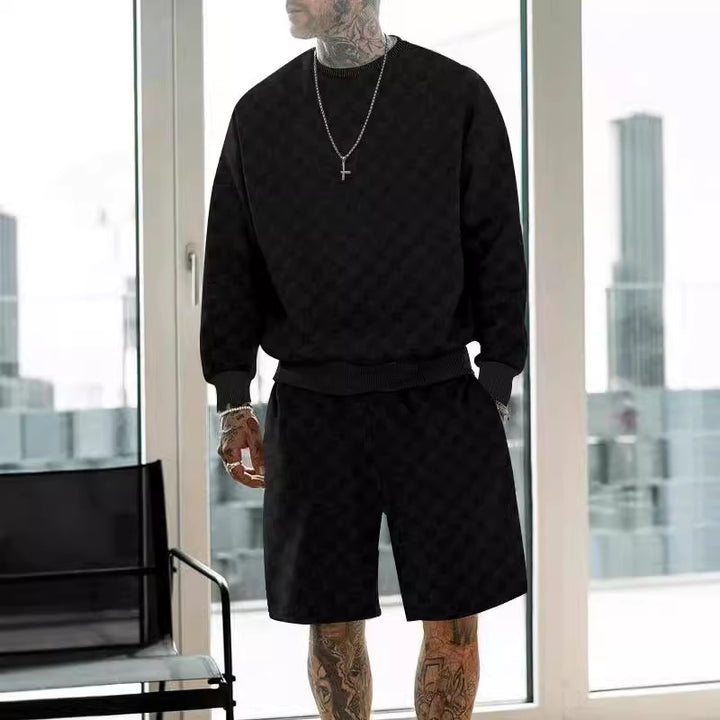 Herren Check-Design Freizeitanzug Aliams