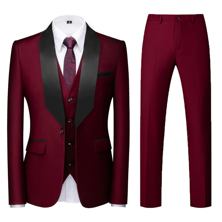 Herren elegantes dreiteiliges Anzugset mit schimmerndem Design Aliams