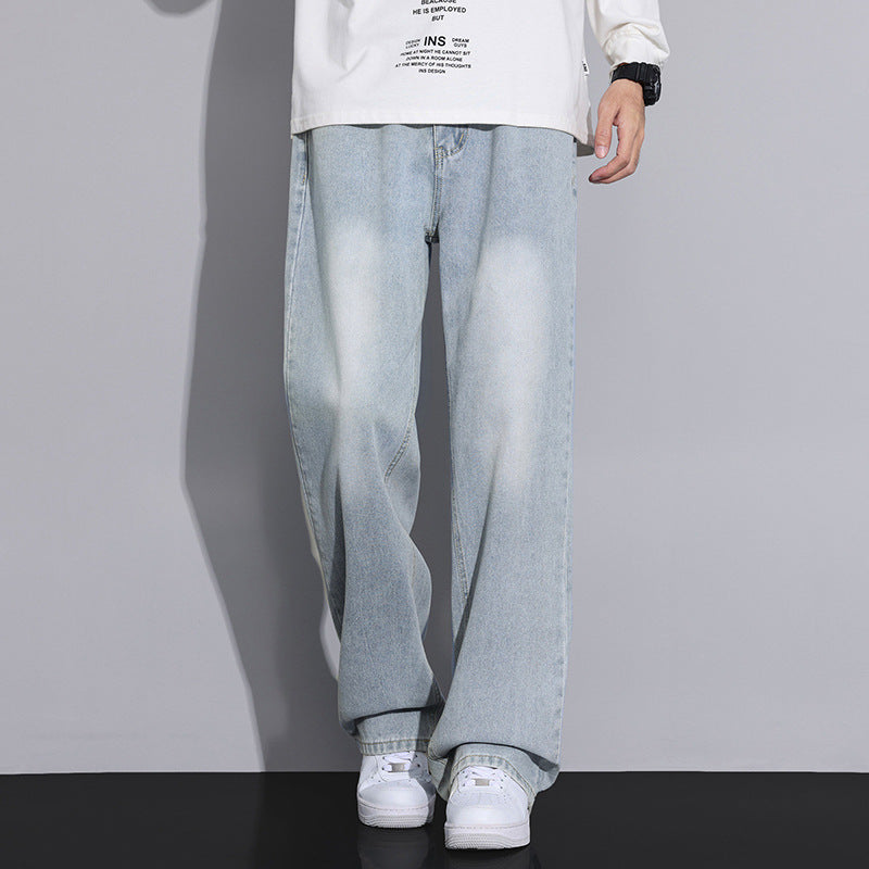 Herren weite Denim-Jeans im modernen Used-Look Aliams