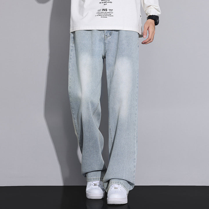 Herren weite Denim-Jeans im modernen Used-Look Aliams