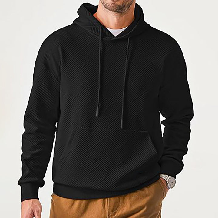 Herren Hoodie mit strukturiertem Design und praktischer Kängurutasche Aliams