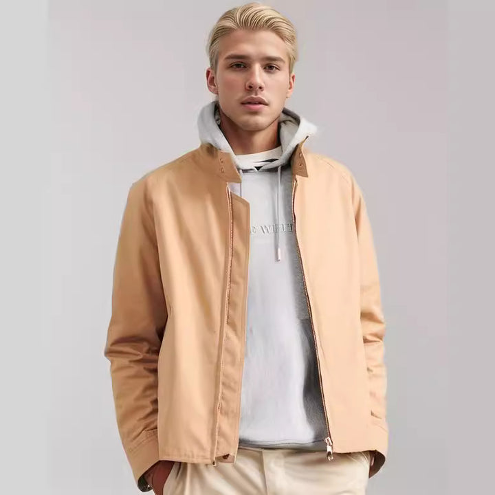 Herren sportliche Utility-Jacke mit wärmendem Innenfutter und stylischem Kragen Aliams