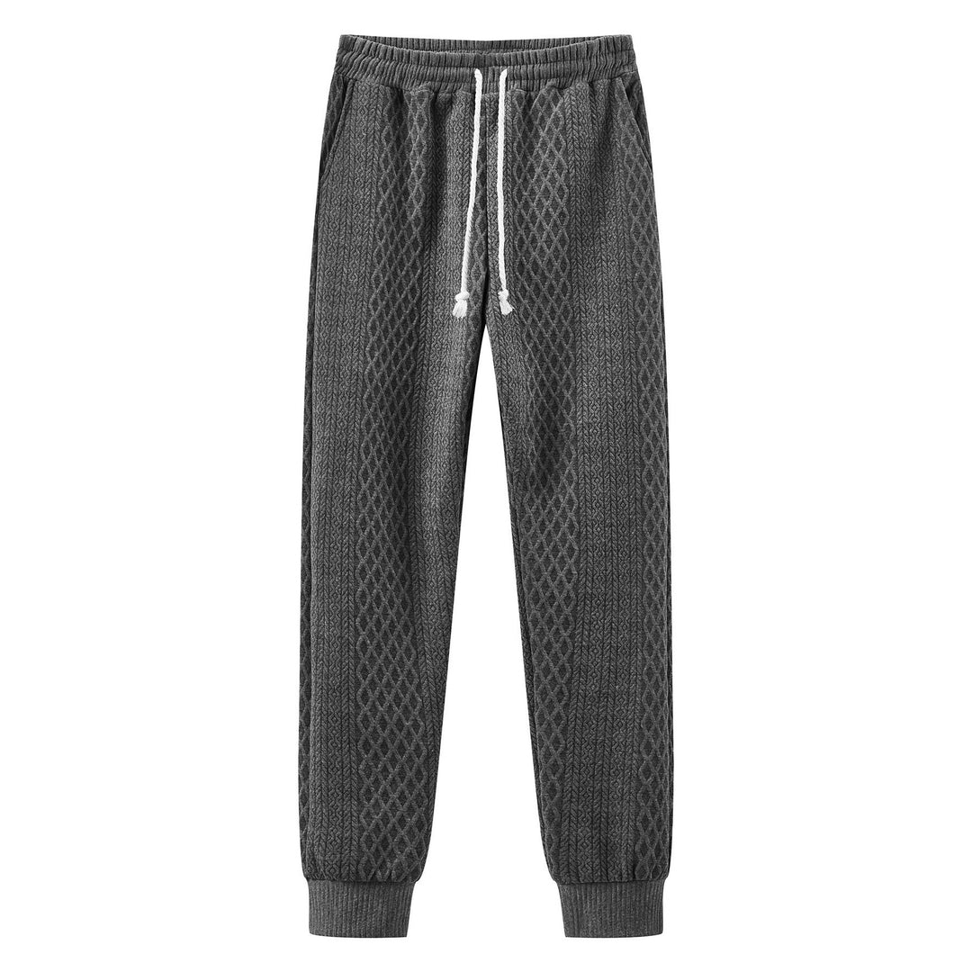Herren bequeme Sweatpants mit innovativem Strukturdesign und verstellbarem Bund Aliams