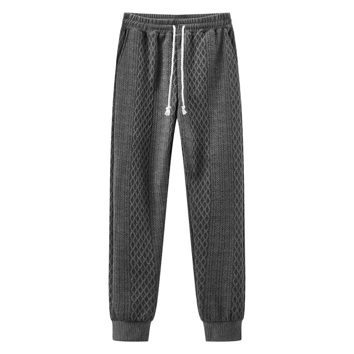 Herren bequeme Sweatpants mit innovativem Strukturdesign und verstellbarem Bund Aliams