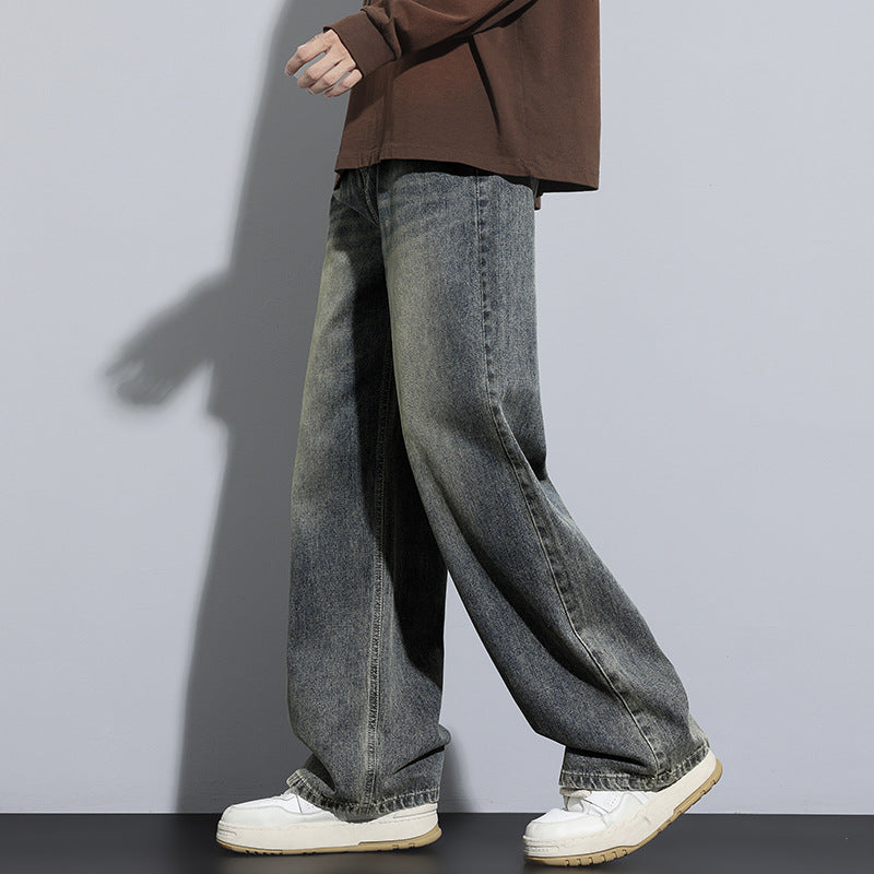 Unisex Weit geschnittene Denim-Jeans Aliams