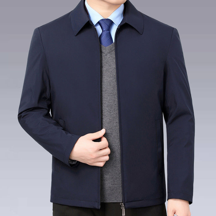 Herren temperaturregulierende Übergangsjacke mit praktischem Stehkragen Aliams