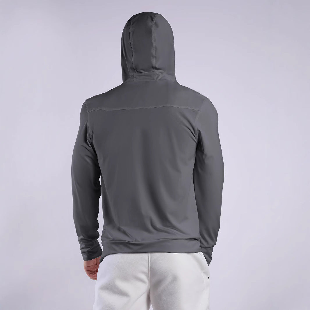Herren Atmungsaktives Trainingsoberteil mit innovativer Kapuze und feuchtigkeitsregulierendem Material Aliams